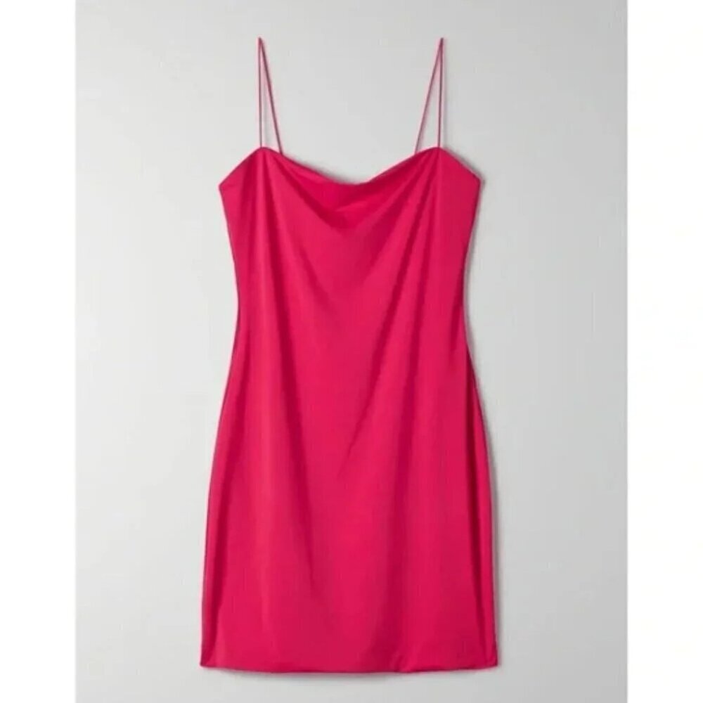 Aritzia Ten By Babaton Illume Stretch Mini Dress Mini Tank Dress Pink Size Small